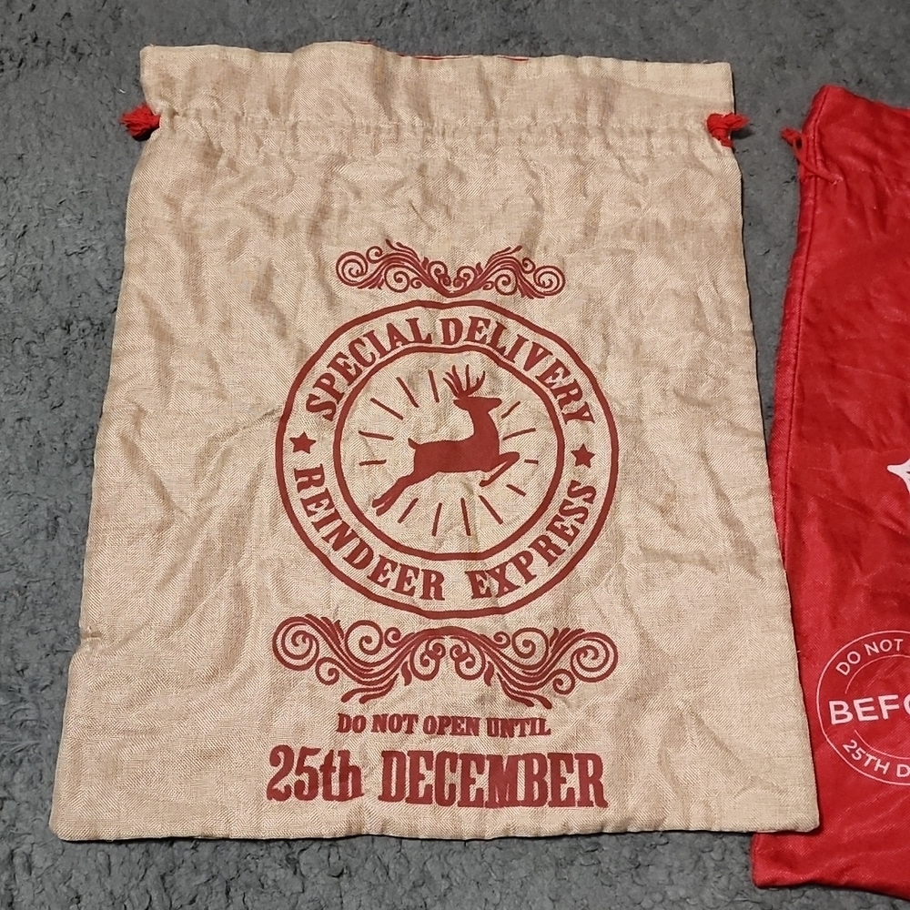 **Santa Clause burlap sacks** - Picture 3 of 5